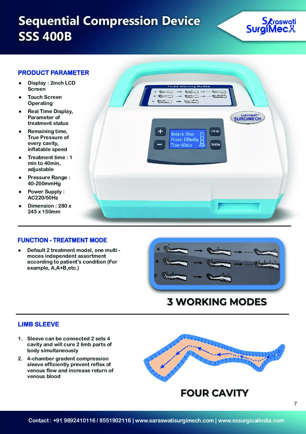 SEQUENTIAL COMPRESSION DEVICE SSS 400B