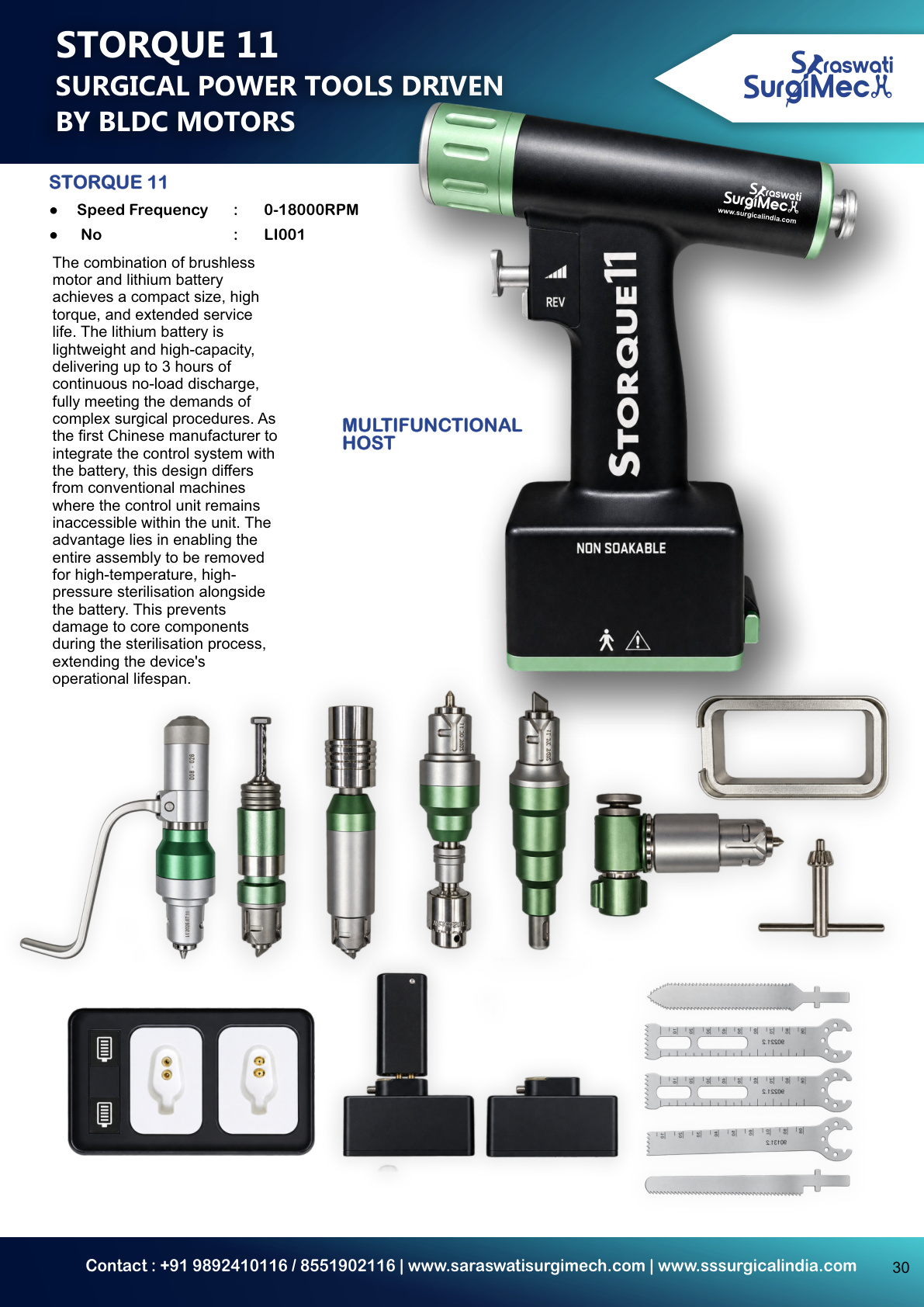 STORQUE	11 SURGICAL	POWER	TOOLS	DRIVEN BY	BLDC	MOTORS
