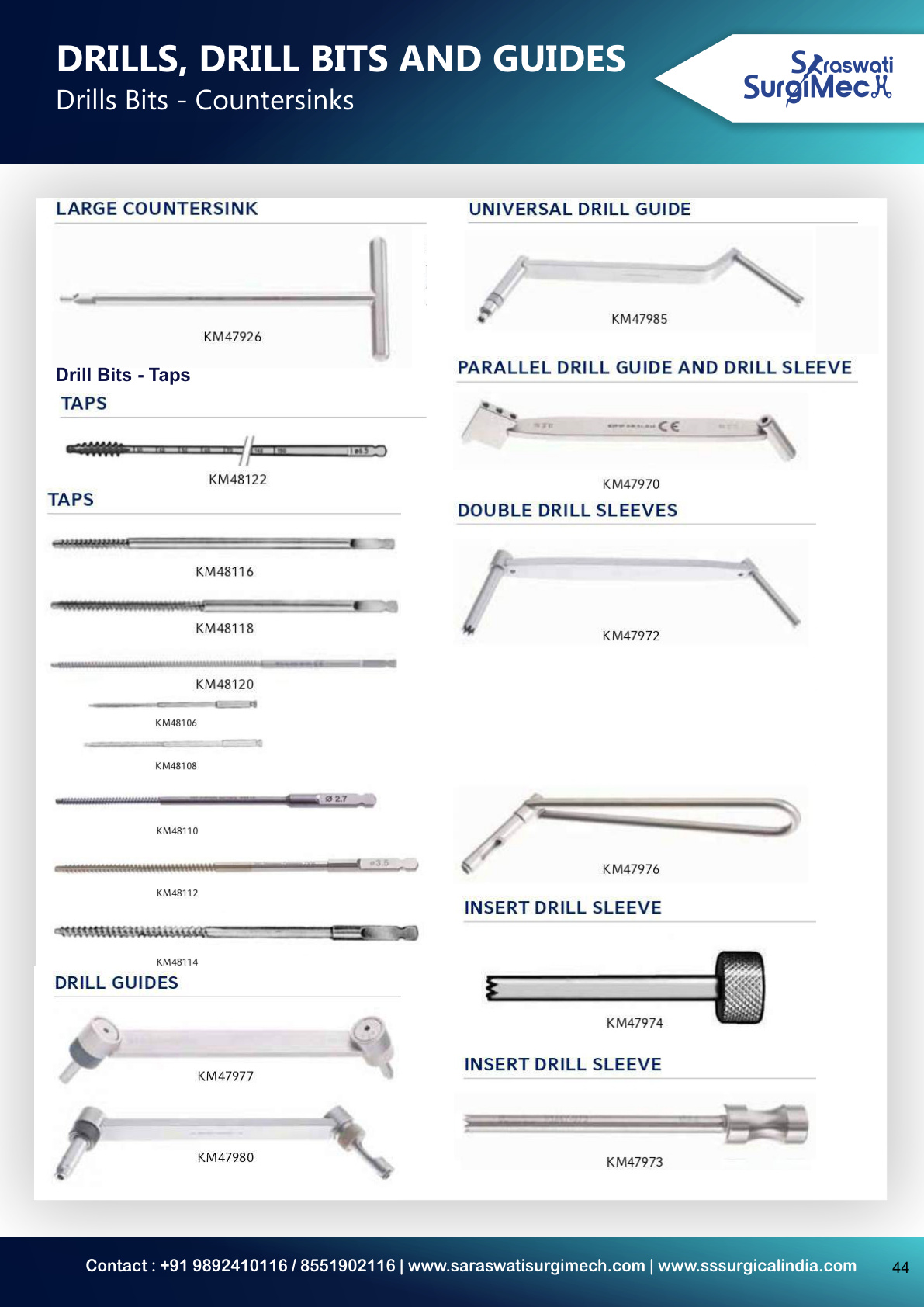 DRILLS,	DRILL	BITS	AND	GUIDES Drills	-	Hand	Drills