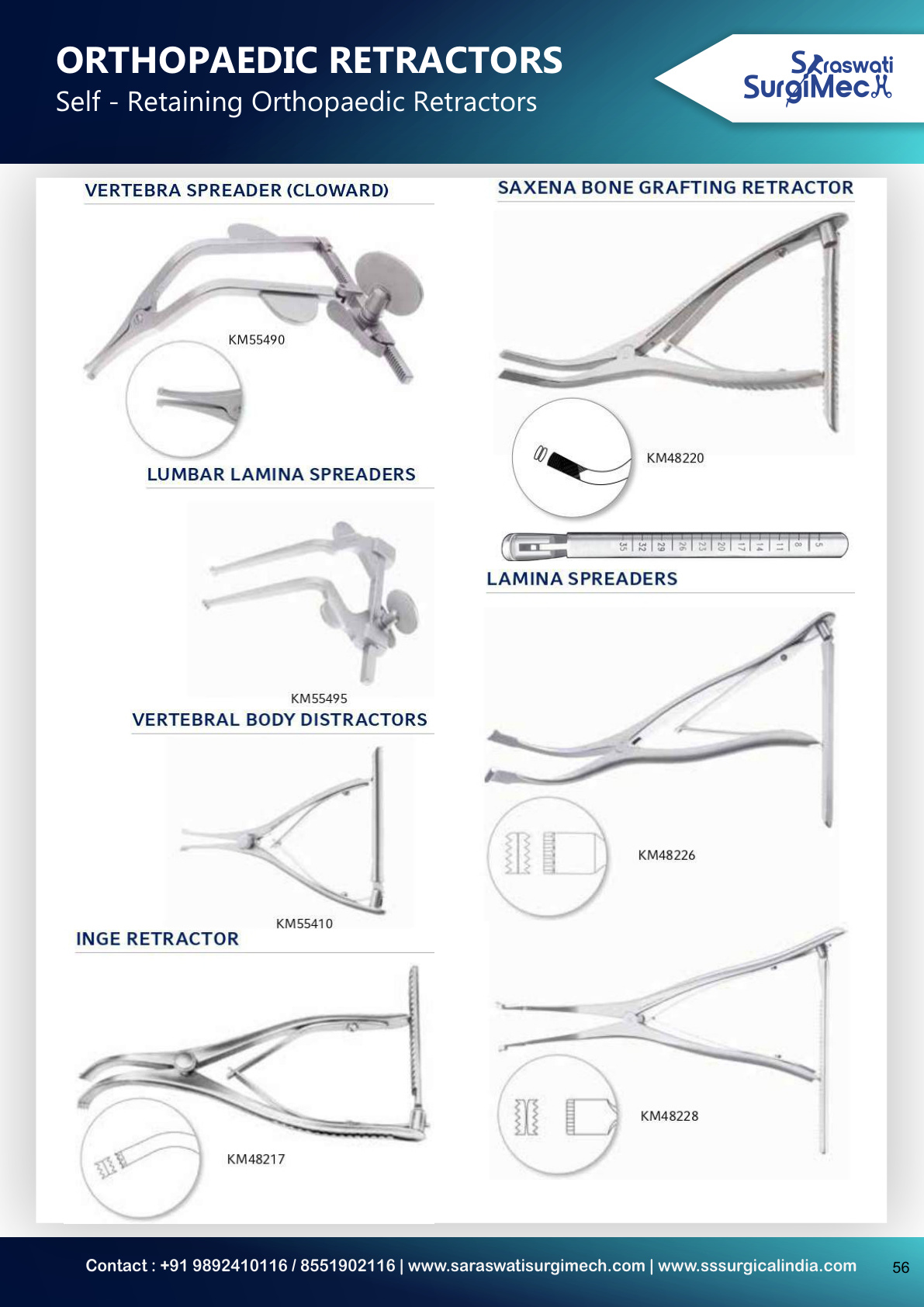 ORTHOPAEDIC	RETRACTORS Hand-Held	Orthopaedic	Retractors