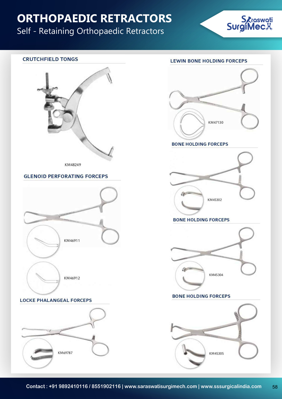 ORTHOPAEDIC	RETRACTORS Hand-Held	Orthopaedic	Retractors