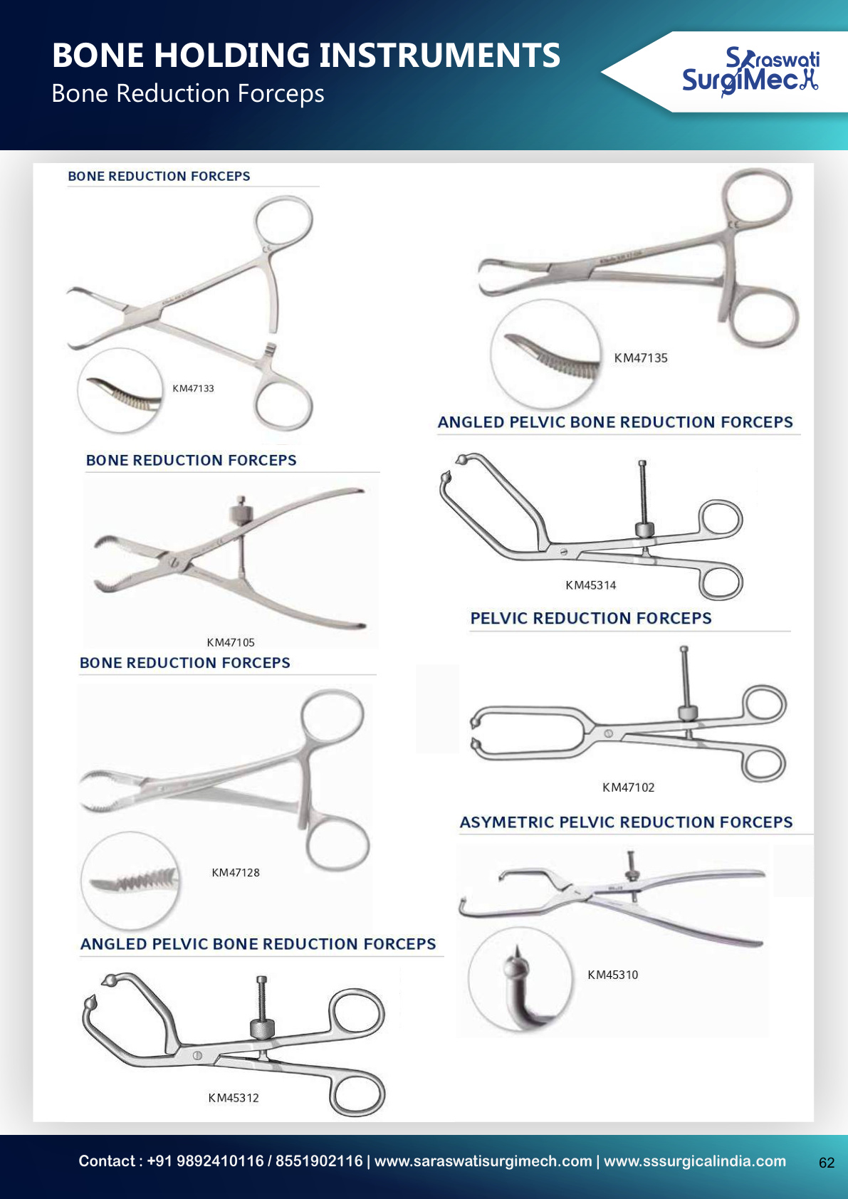 BONE	HOLDING	INSTRUMENTS Bone	Holding	Forceps
