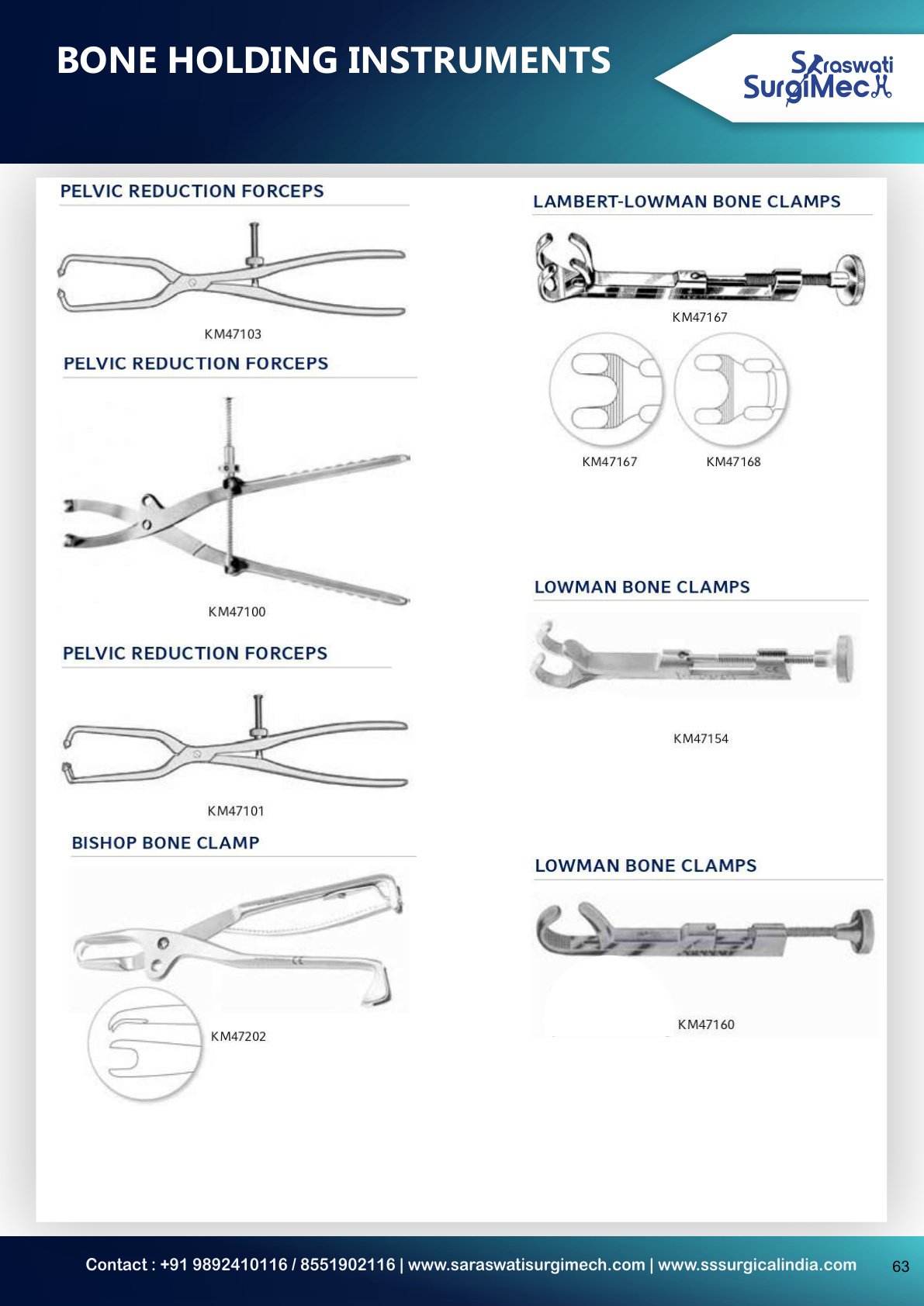 BONE	HOLDING	INSTRUMENTS Bone	Holding	Forceps