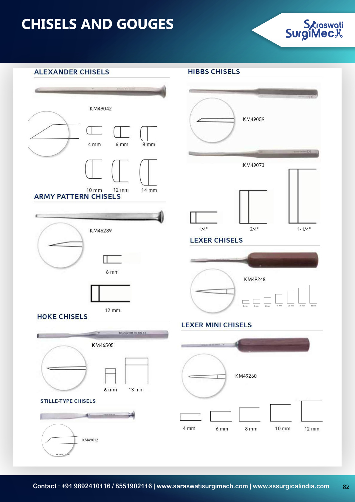 CHISELS	AND	GOUGES