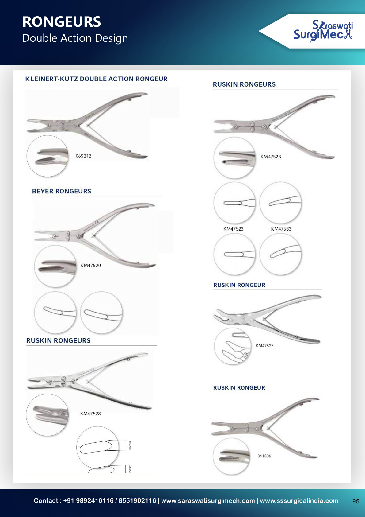 RONGEURS Single	Action	Design