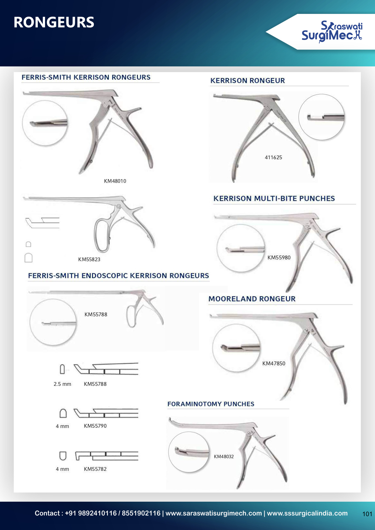 RONGEURS Single	Action	Design