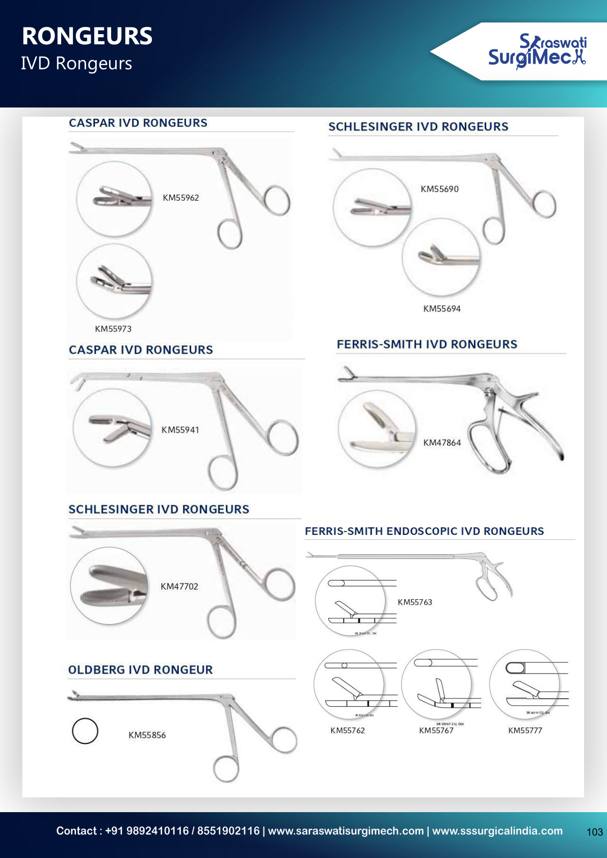 RONGEURS Single	Action	Design