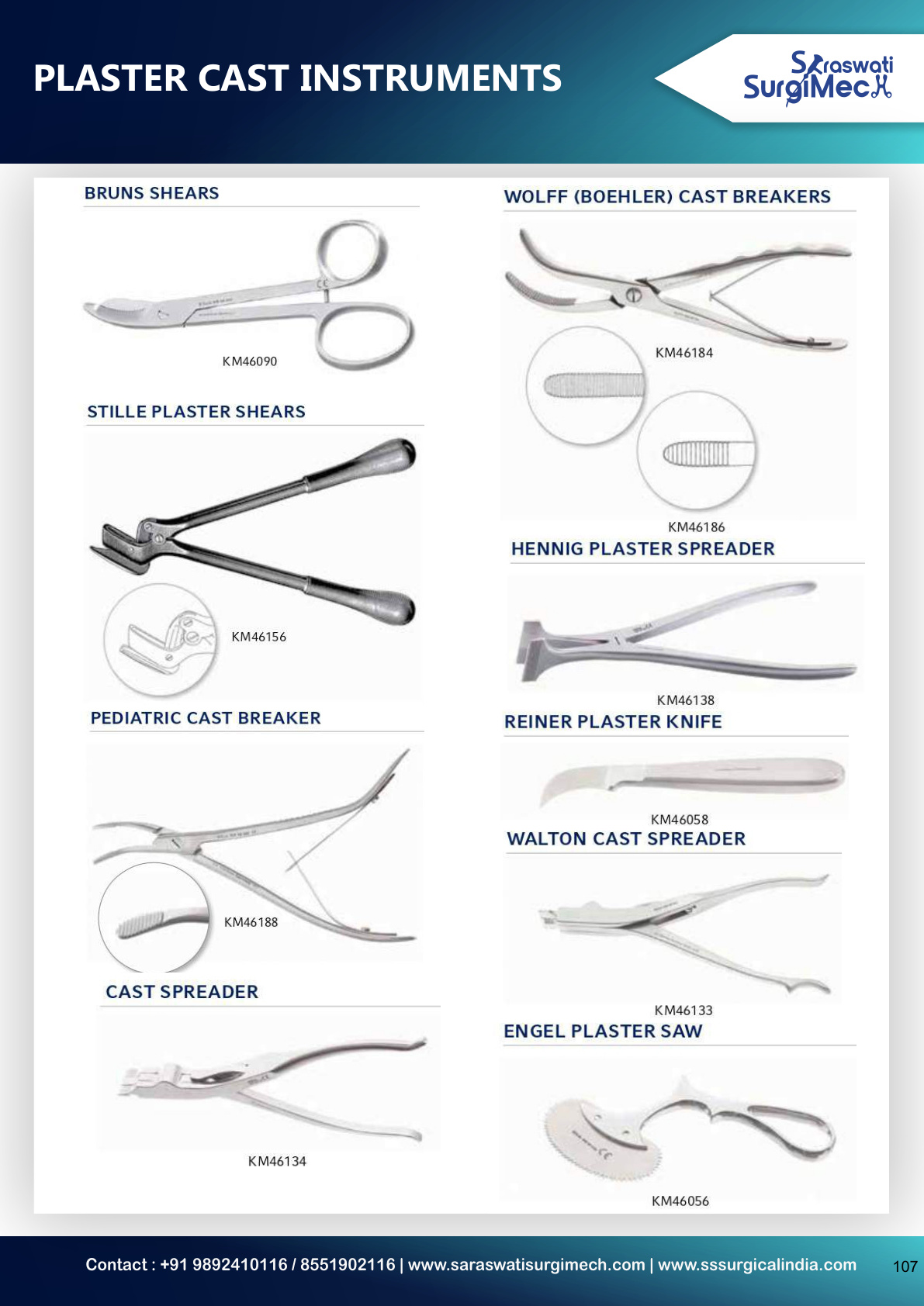 PLASTER	CAST	INSTRUMENTS