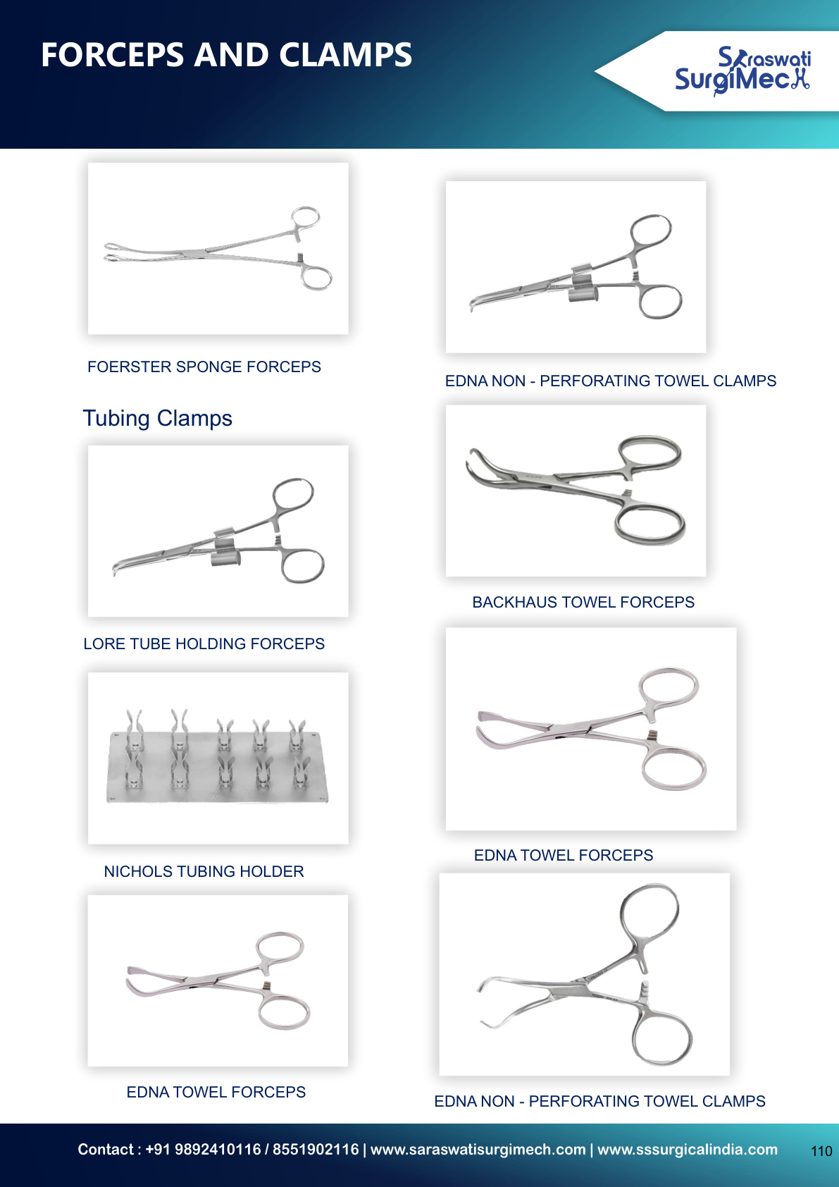 FORCEPS	AND	CLAMPS