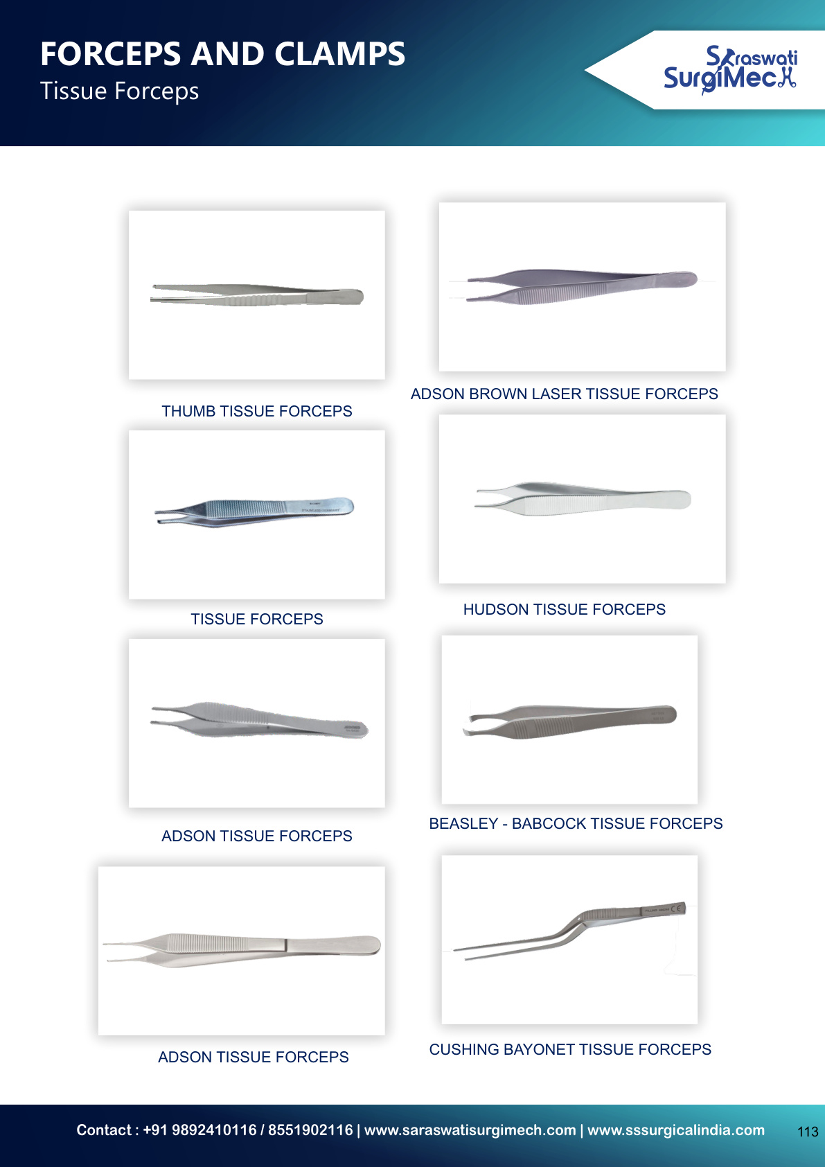 FORCEPS	AND	CLAMPS