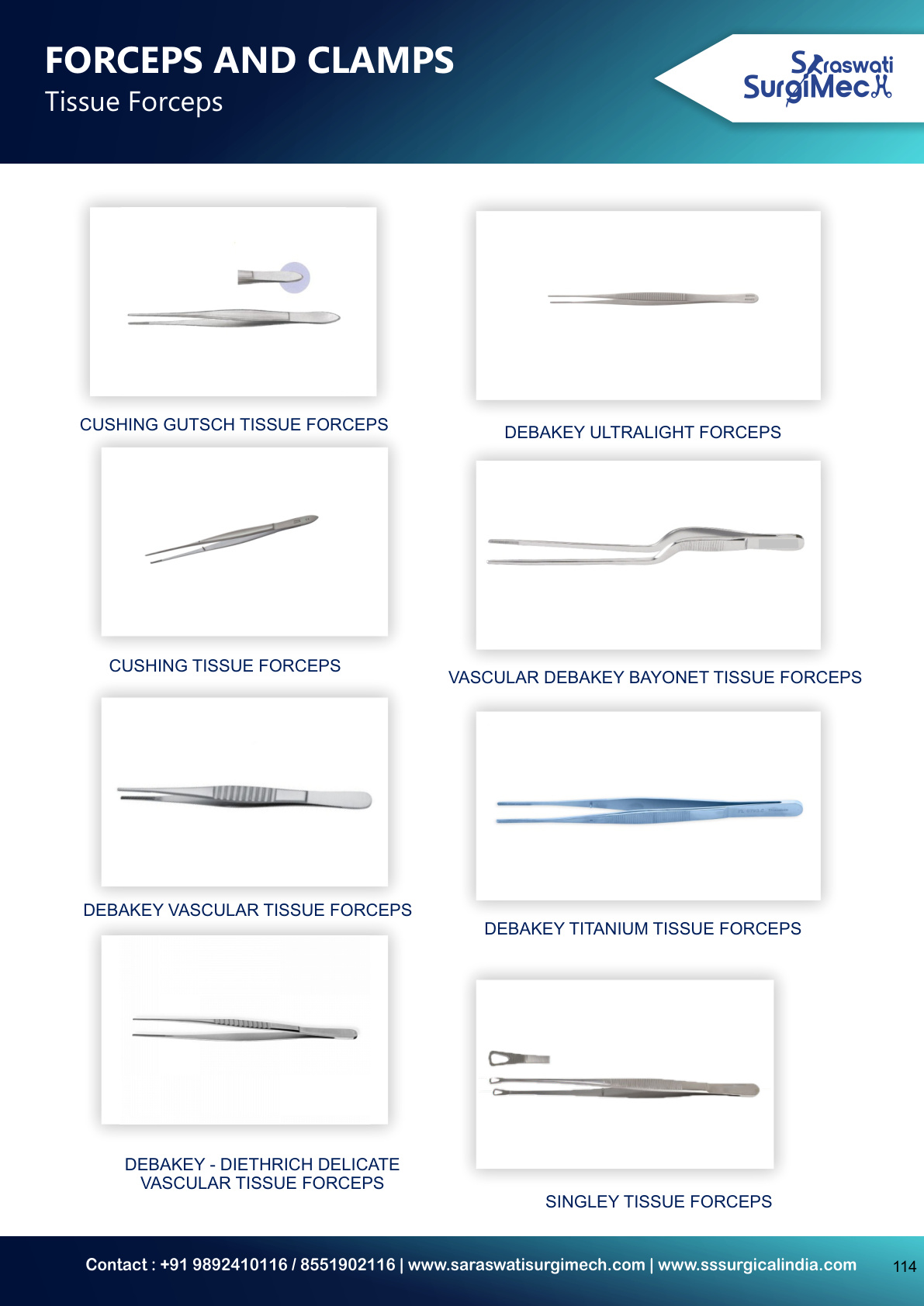 FORCEPS	AND	CLAMPS