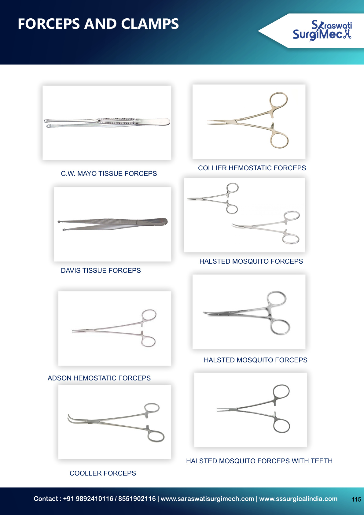 FORCEPS	AND	CLAMPS