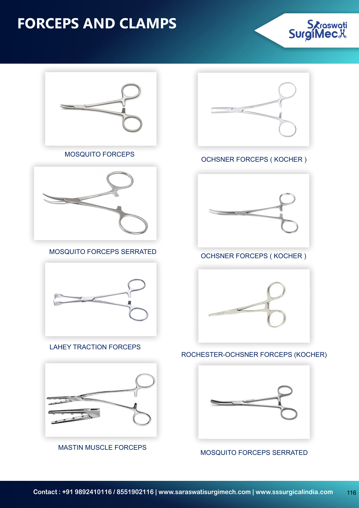 FORCEPS	AND	CLAMPS