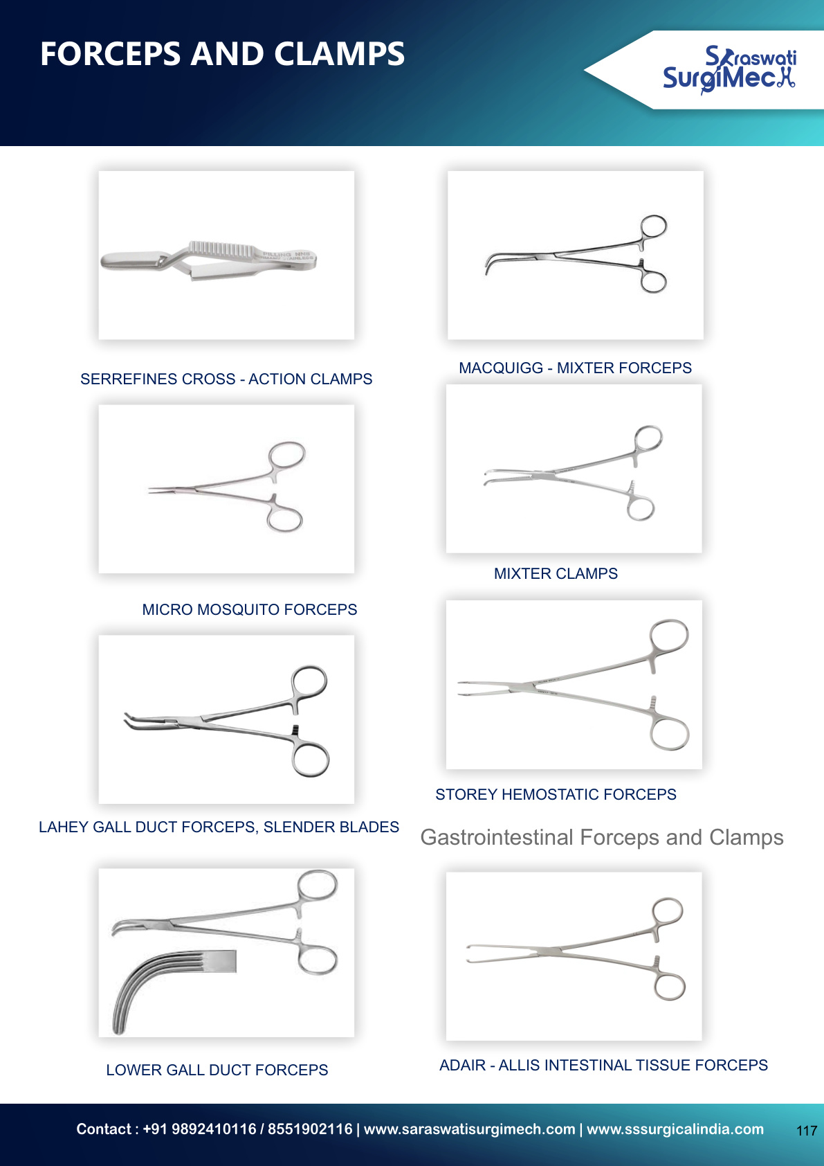FORCEPS	AND	CLAMPS