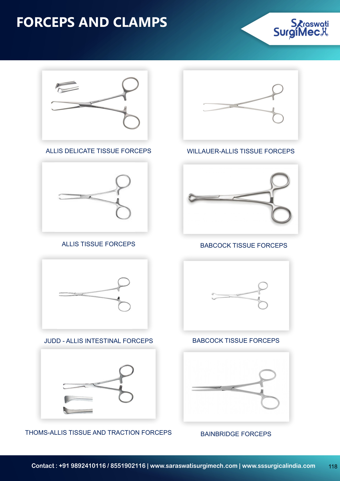 FORCEPS	AND	CLAMPS