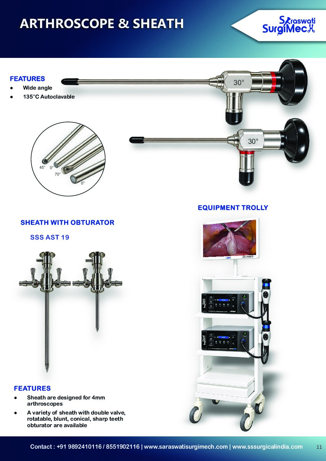 ARTHROSCOPE	&	SHEATH