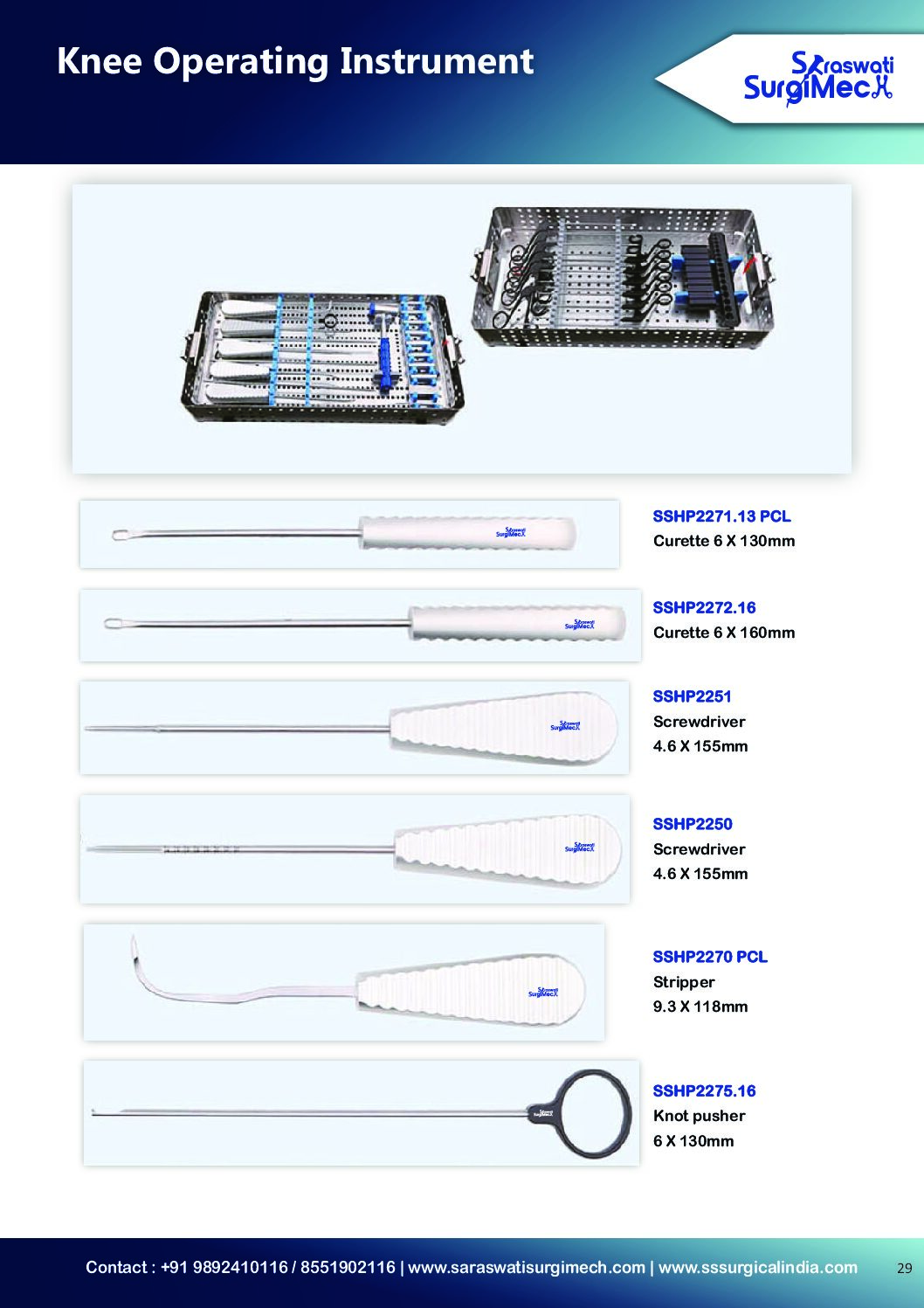 Knee	Operating	Instrument