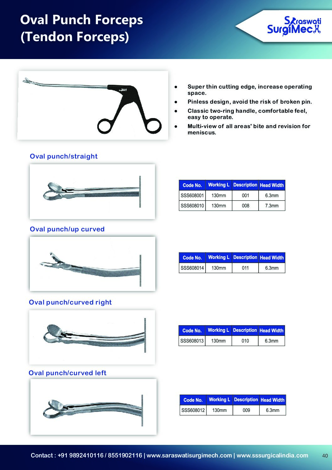Oval	Punch	Forceps	 (Tendon	Forceps)