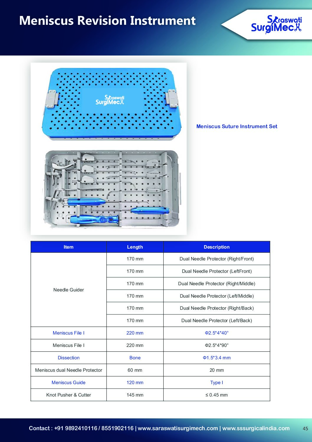 Meniscus	Revision	Instrument