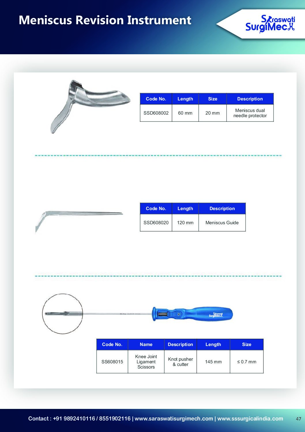 Meniscus	Revision	Instrument
